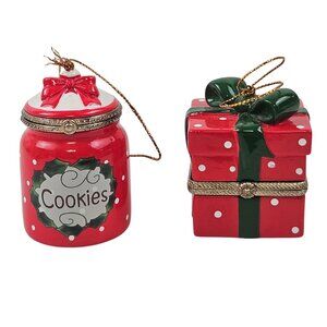 Bandwagon Porcelain Surprise Ornament Trinket Box Fillable Cookie Jar Present